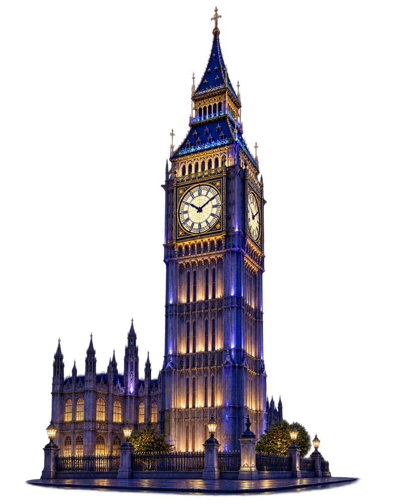 Big Ben 3D render representing London