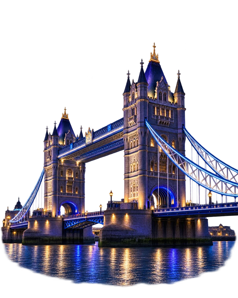 Tower Bridge 3D render representing London